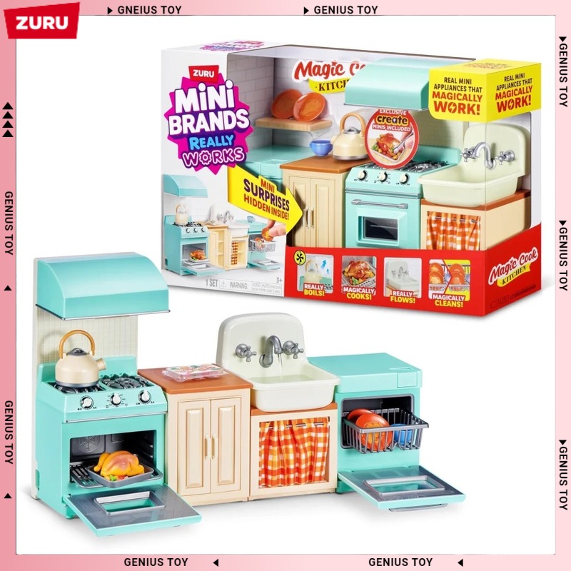 Miniature Baking Kitchen - ズル ミニブランド マジッククックキッチンセット サプライズトイ ミニ家電 実物と同じ機能付き