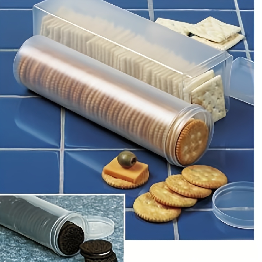 Kitchen Baking Tray Organizer - 透明な長方形の密閉食品保存容器（蓋付き）- 再利用可能なプラスチック製キッチンオーガナイザーボックス（パスタ、ビスケット、スナック用）