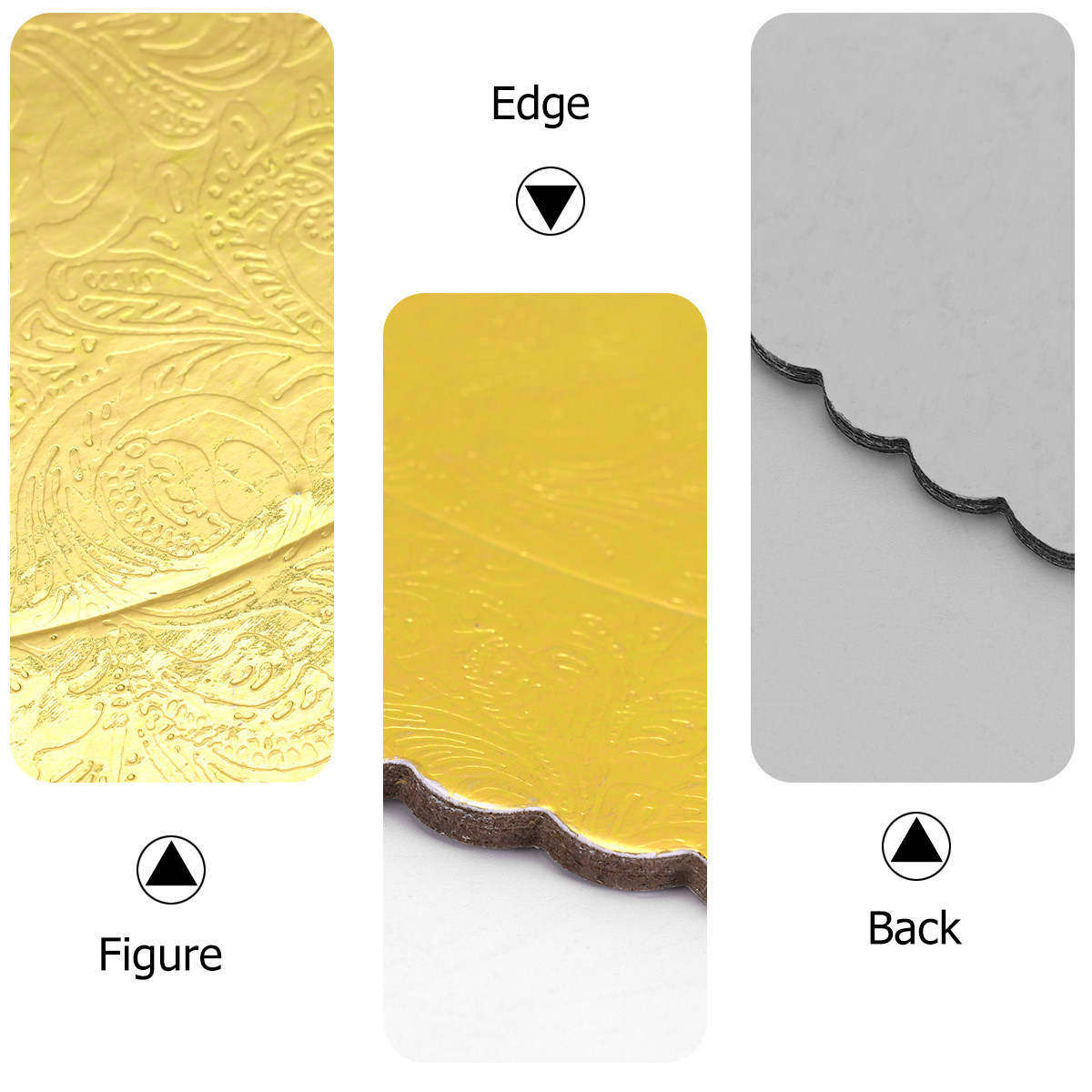 Cake Board Round - 10枚入り、食品グレードの丸型ケーキボード。無毒で丈夫な段ボール製。お菓子作り、結婚式、誕生日パーティー、デザートに最適。