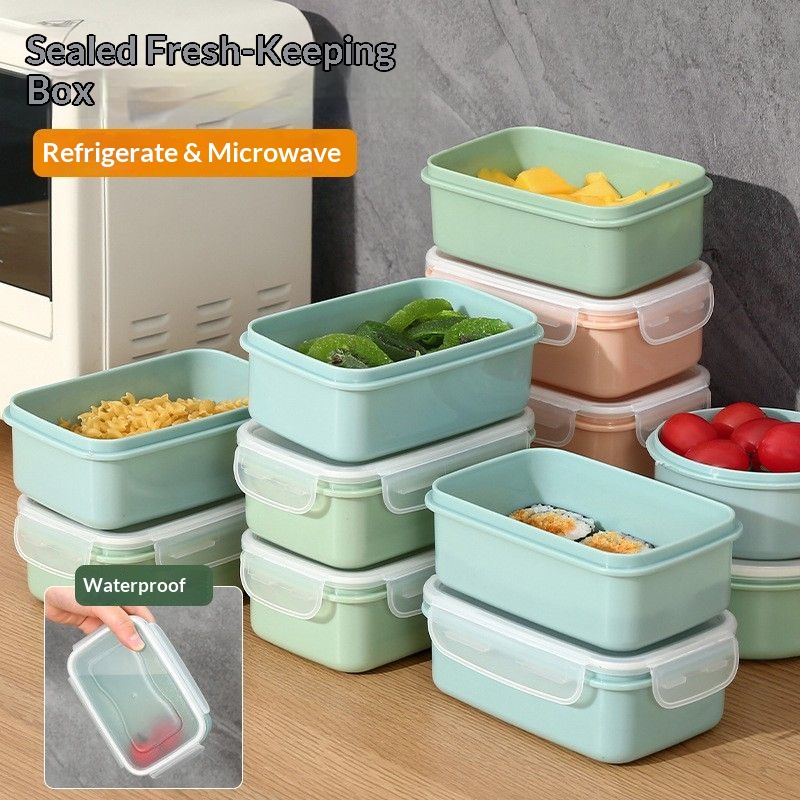 Kitchen Baking Tray Organizer - 気密食品保存容器 BPAフリー スタッカブル 漏れ防止 ランチボックス 冷蔵庫オーガナイザー