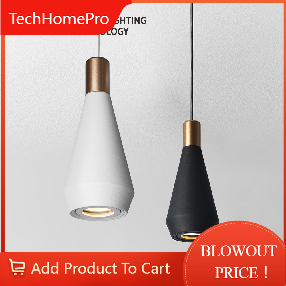 Kitchen Baking Island - TechHPAisilan GU10 LED 高級ペンダントランプモダンキッチンアイランドベッドルームバーテーブルダイニングルームハンギングライトホームシャンデリア Bla