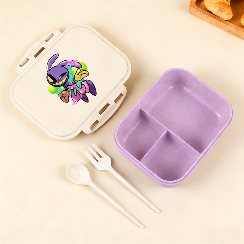 Kitchen Baking Tray Organizer - アニメアメージングデジタルサーカスランチボックスポータブル弁当箱学生用品食品収納ケース単層容量誕生日ギフト