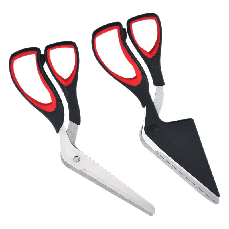 Kitchen Shears In Baking - ステンレス製ピザはさみ、取り外し可能なキッチンはさみ、フードはさみ、BBQベーキングツール、多目的家庭用カッター