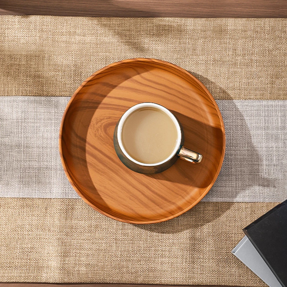 1個入りプラスチック製丸型デザートプレート、和風木製コーヒー - Cake Board Round のレビューと価格