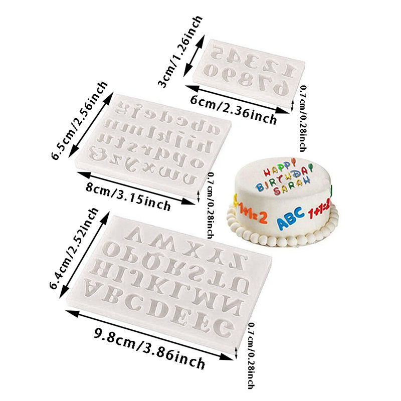 アルファベット・数字シリコンモールド フォンダン チョコレー - Kitchen And Baking Life のレビューと価格