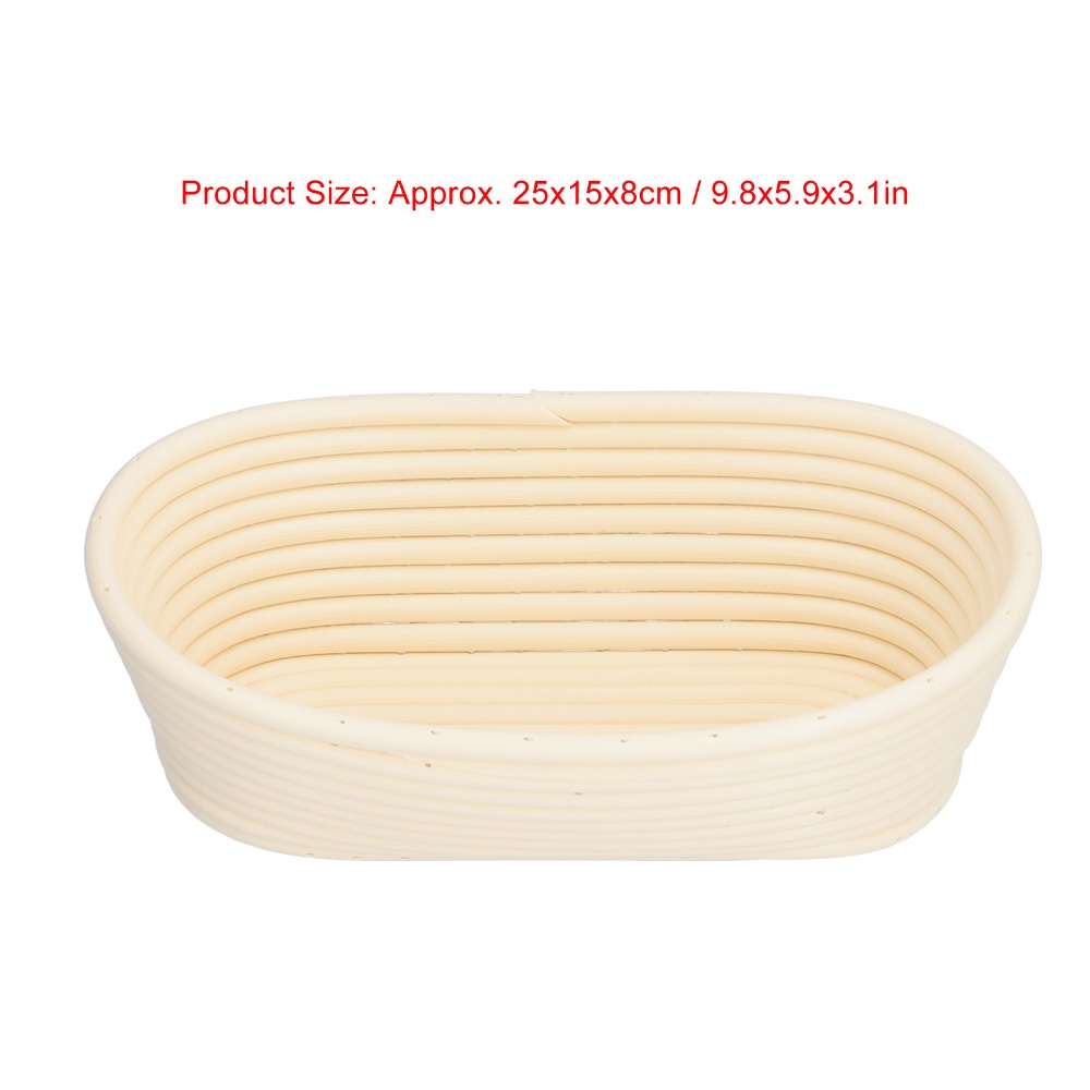 新しい食品グレードのPP製パン発酵かご。ラタン編みの楕円形で - Proofing Basket Banneton のレビューと価格
