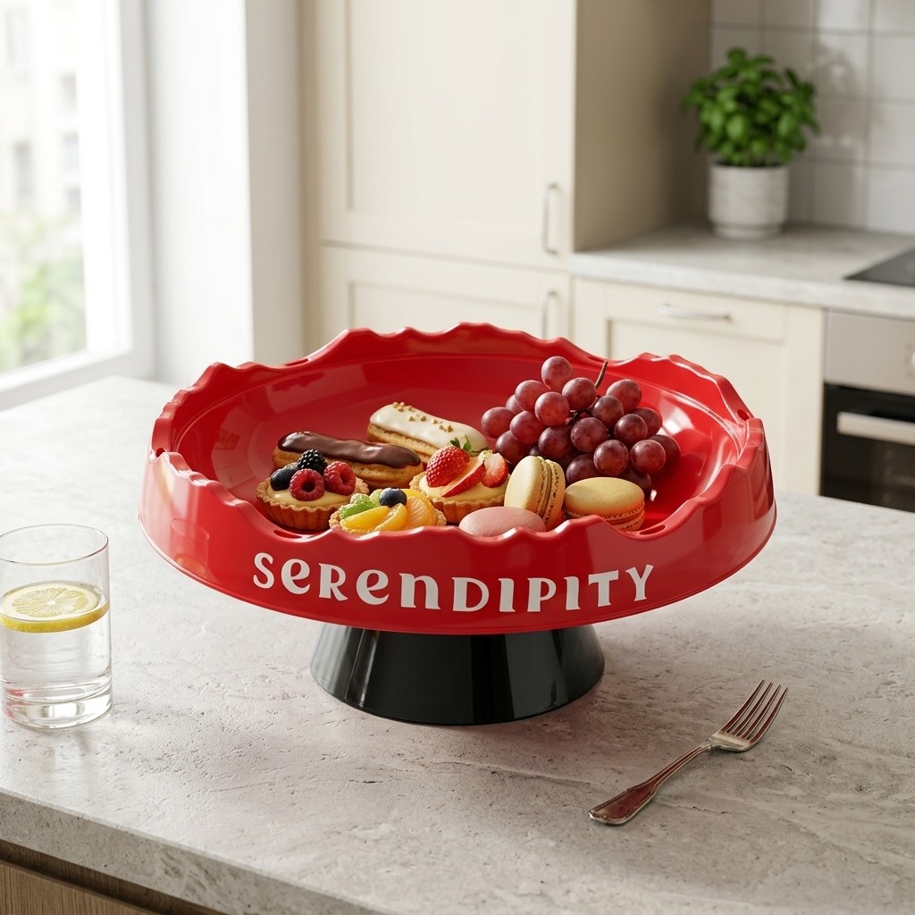 波型プラスチック製ケーキスタンド、取り外し可能な台座、フルー - Cake Board Round のレビューと価格