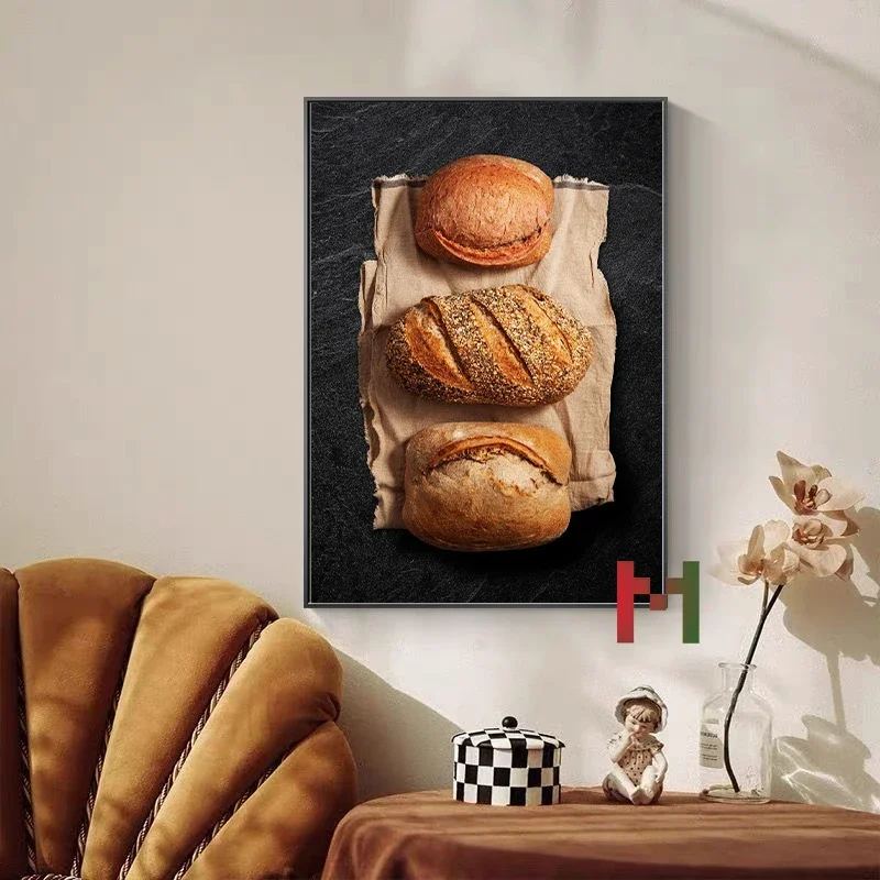 フードキッチン黒板パンデザートポスターキャンバスプリントベー - Kitchen And Baking Life のレビューと価格