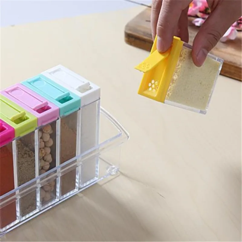 透明調味料 6 グリッド調味料ボックス 6 個セットキッチン - Kitchen Baking Tray Organizer のレビューと価格