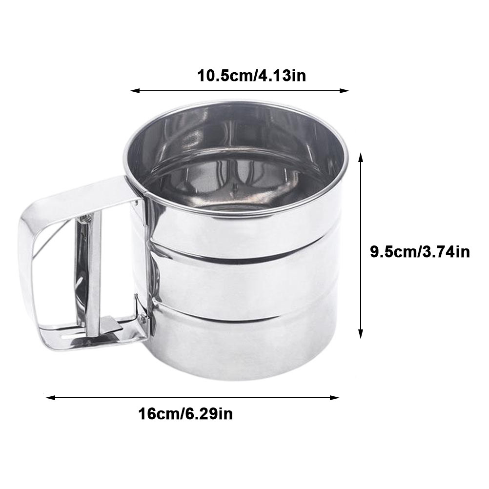 1個入りステンレス製粉ふるい器 ハンドヘルドカップ ハンドプ - Baking Powder Kitchen のレビューと価格