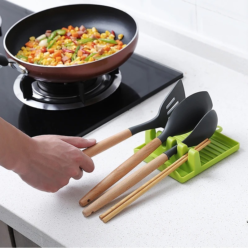 プラスチックスプーンスパチュラホルダーキッチン収納ラック、漏 - Offset Spatula Set のレビューと価格