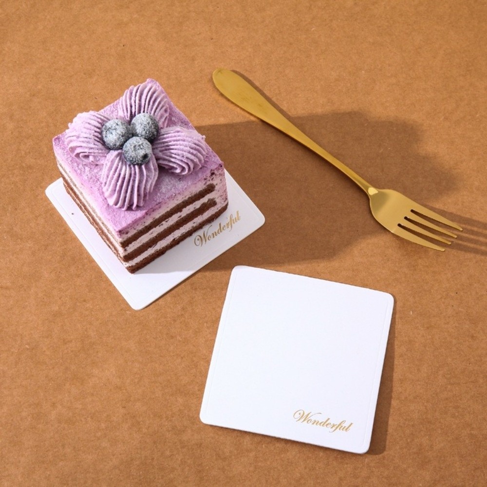 50/100個入り 使い捨てデザートボード ゴールデンホワイ - Cake Board Round のレビューと価格