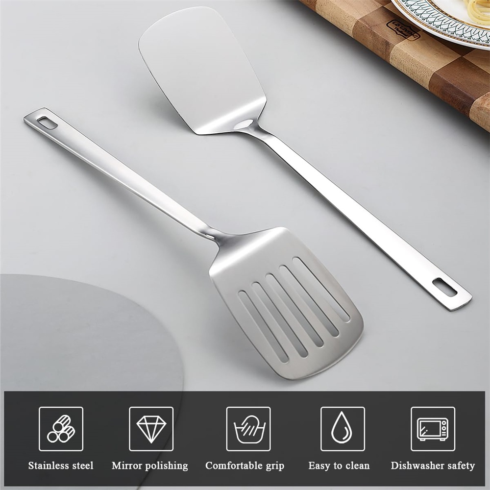 2パック スパチュラセット ステンレススチール シルバー ス - Offset Spatula Set のレビューと価格