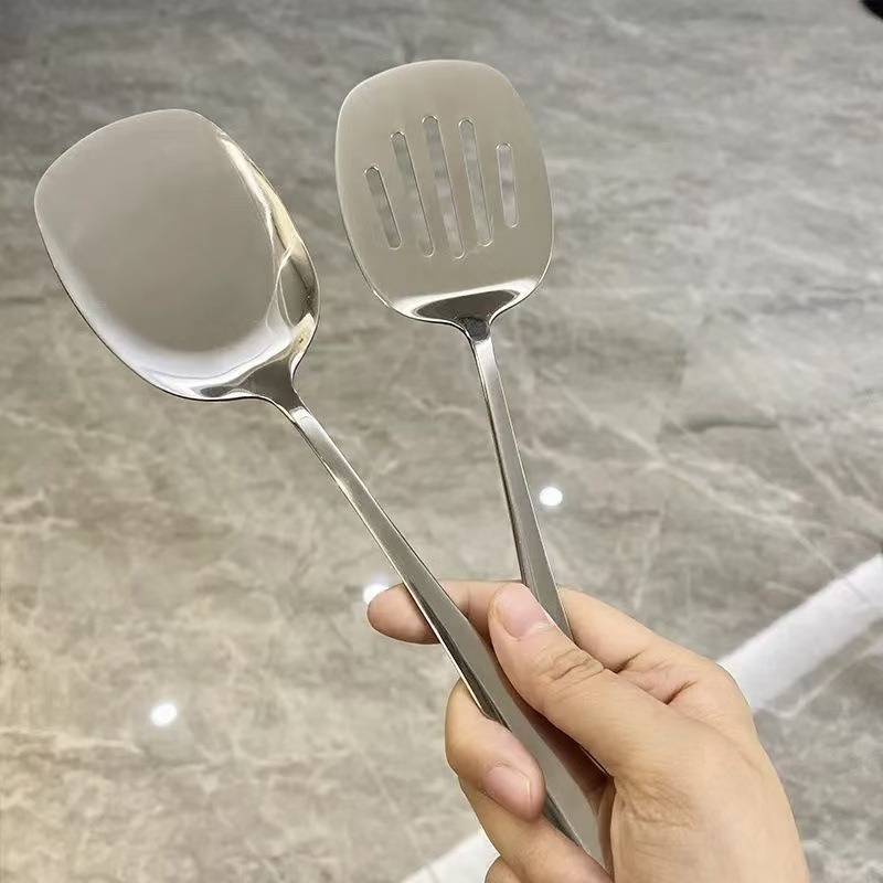 食品グレードのステンレス製中華鍋用スパチュラ、金属製キッチン - Offset Spatula Set のレビューと価格