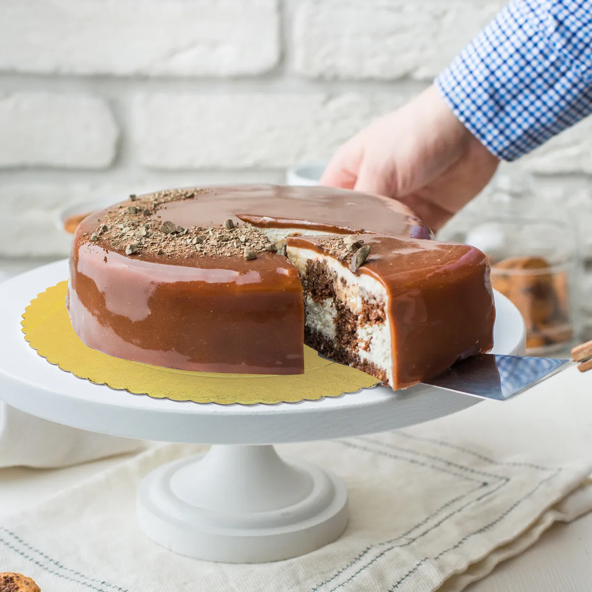 10枚入り、食品グレードの丸型ケーキボード。無毒で丈夫な段ボ - Cake Board Round のレビューと価格