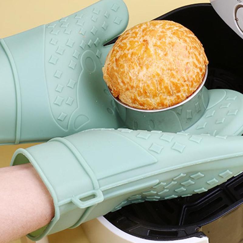 耐熱オーブン手袋 1組 シリコン製 プロフェッショナルミット - Kitchen Baking Cooking のレビューと価格