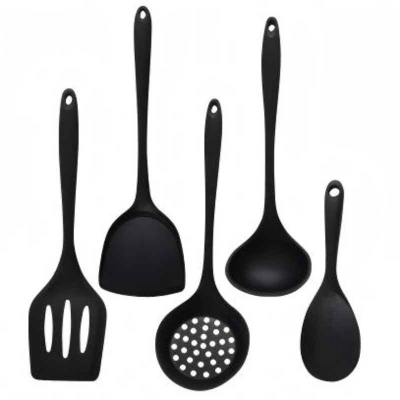 5 個の食品グレードのシリコーンキッチン用品セット耐熱性ノン - Offset Spatula Set のレビューと価格