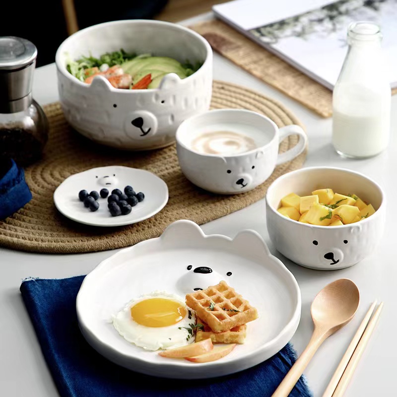 かわいい動物のボウルケーキ皿、大きなサラダスープパスタボウル - Cake Board Round のレビューと価格