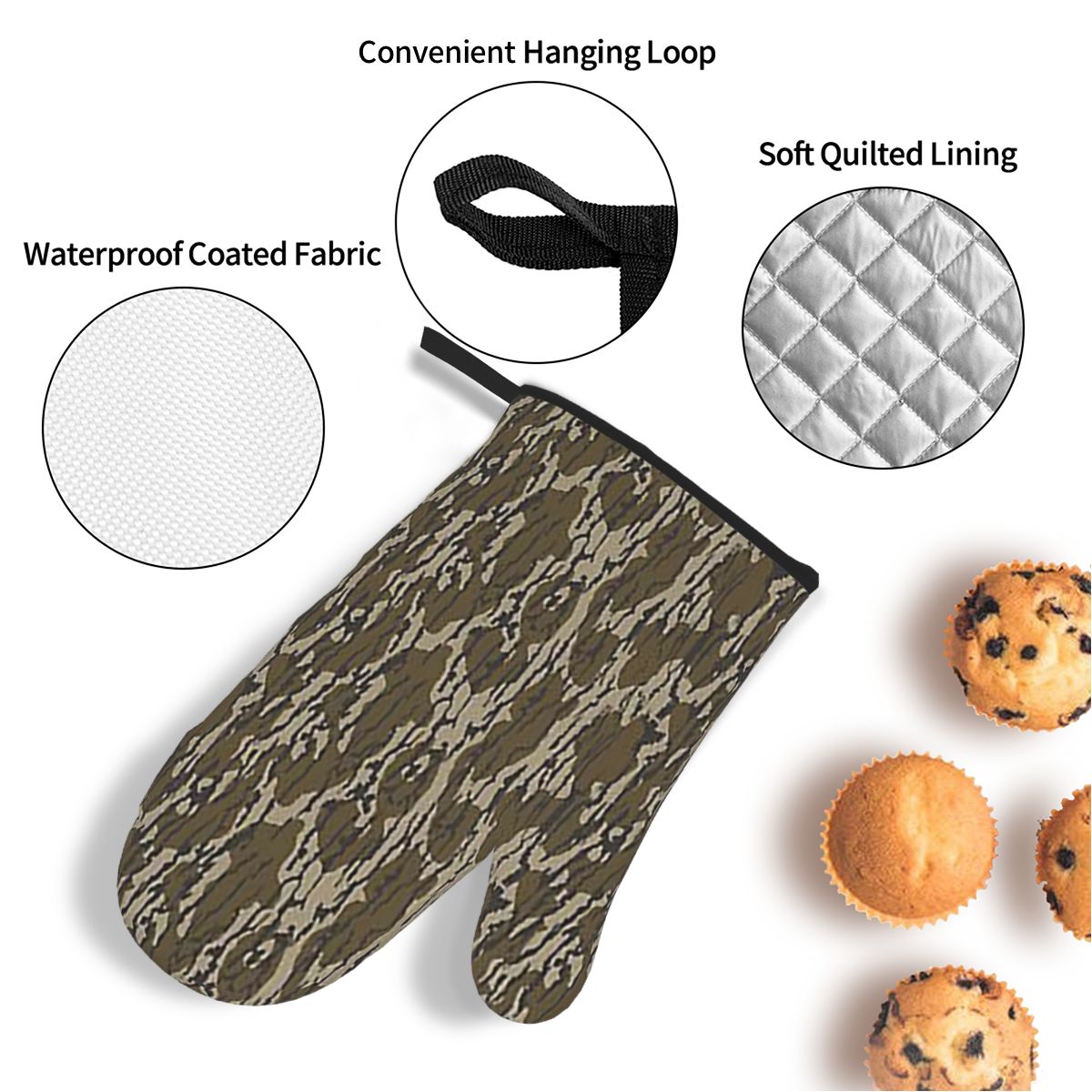 エブリシング・ボトム・ランズ カモフラージュ柄 オーブンミッ - Kitchen Baking Island のレビューと価格