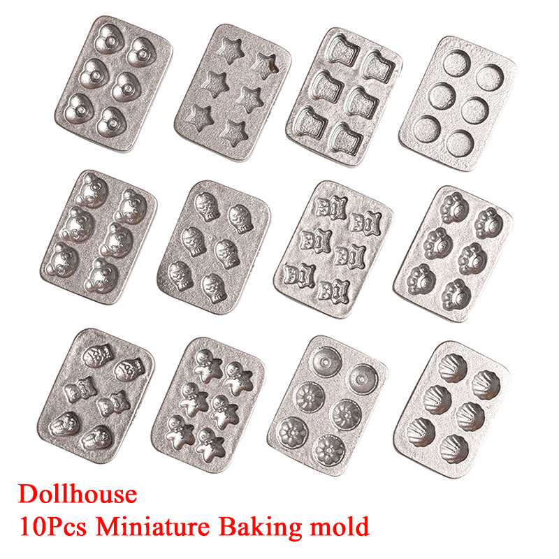 10 個ドールハウスミニチュアミニケーキベーキングモールドキ - Miniature Baking Kitchen のレビューと価格