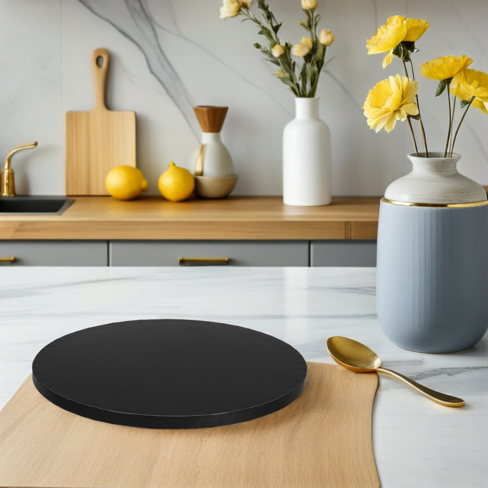 5枚入り、直径10インチの丸型ケーキボード。防水・耐油性があ - Cake Board Round のレビューと価格