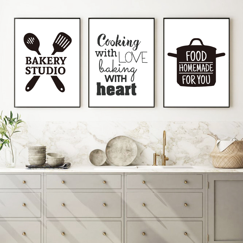 愛を込めた料理 キッチン名言ウォールアートプリントとポスター - Kitchen Baking Wall Art のレビューと価格