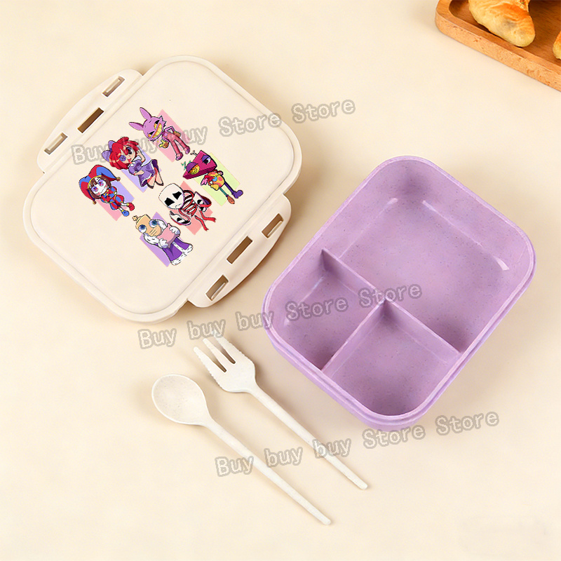アニメアメージングデジタルサーカスランチボックスポータブル弁 - Kitchen Baking Tray Organizer のレビューと価格
