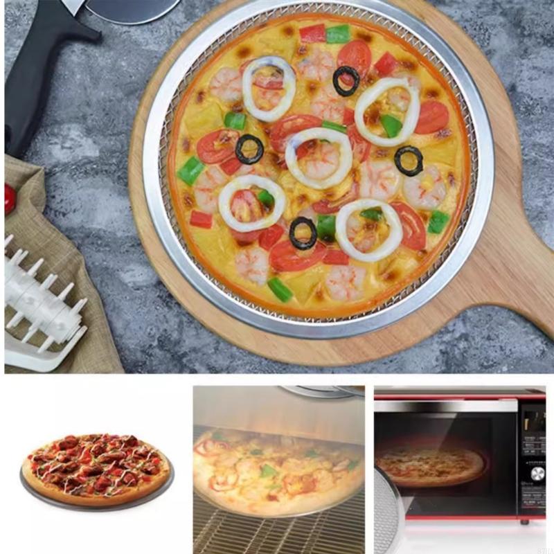 丸いアルミニウムピザスクリーン、生地の取り扱い、オーブン調理 - Kitchen Baking Center のレビューと価格