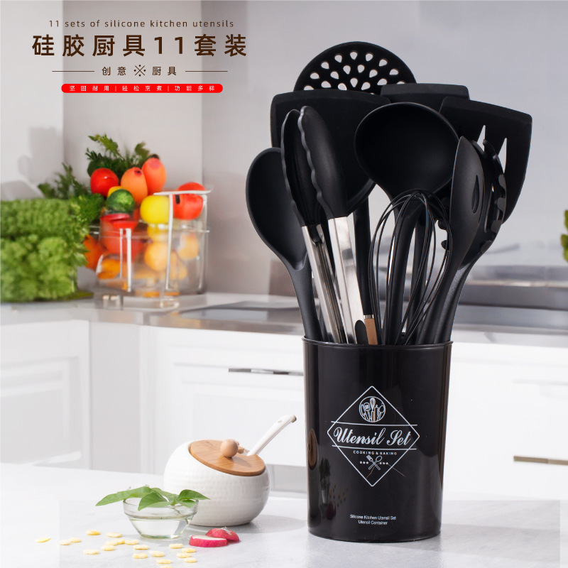 シリコン製調理器具セット、天然ブナ材のハンドル、耐熱性と滑り - Offset Spatula Set のレビューと価格